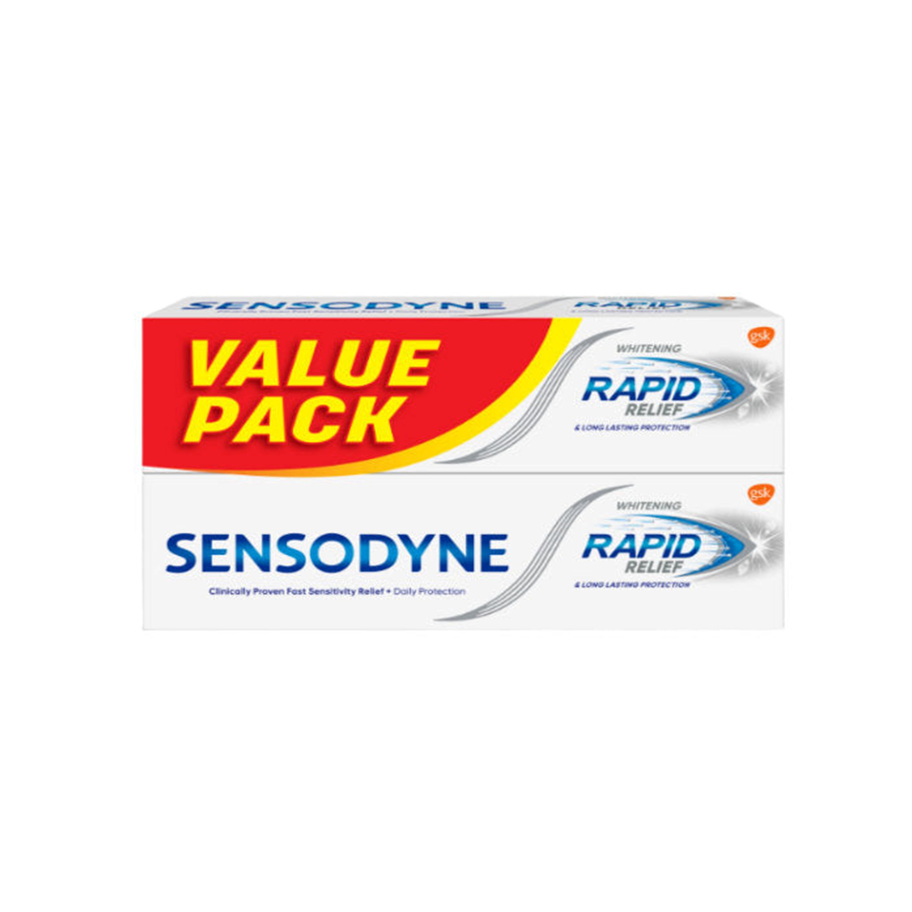 Sensodyne Toothpaste (Rapid Relief, Whitening) 100gx2's [Twinpack]