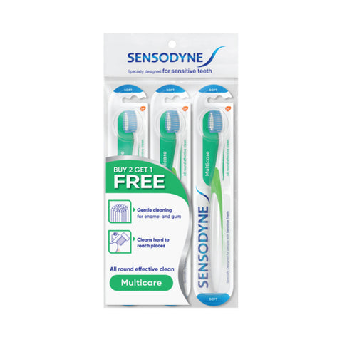 Sensodyne Toothbrush (Multicare, Soft) 2+1's