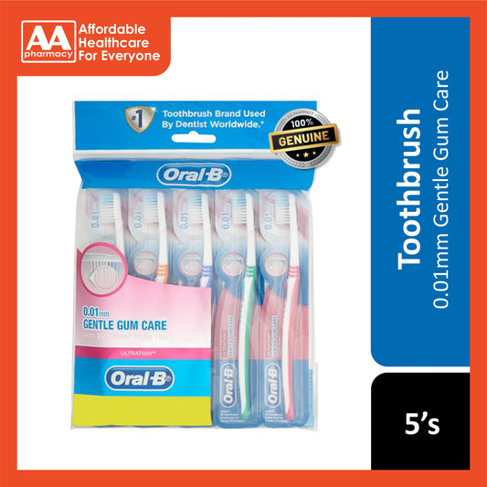 Oral-B Toothbrush (Ultrathin, 0.01mm Gentle Gum Care) 3+2's