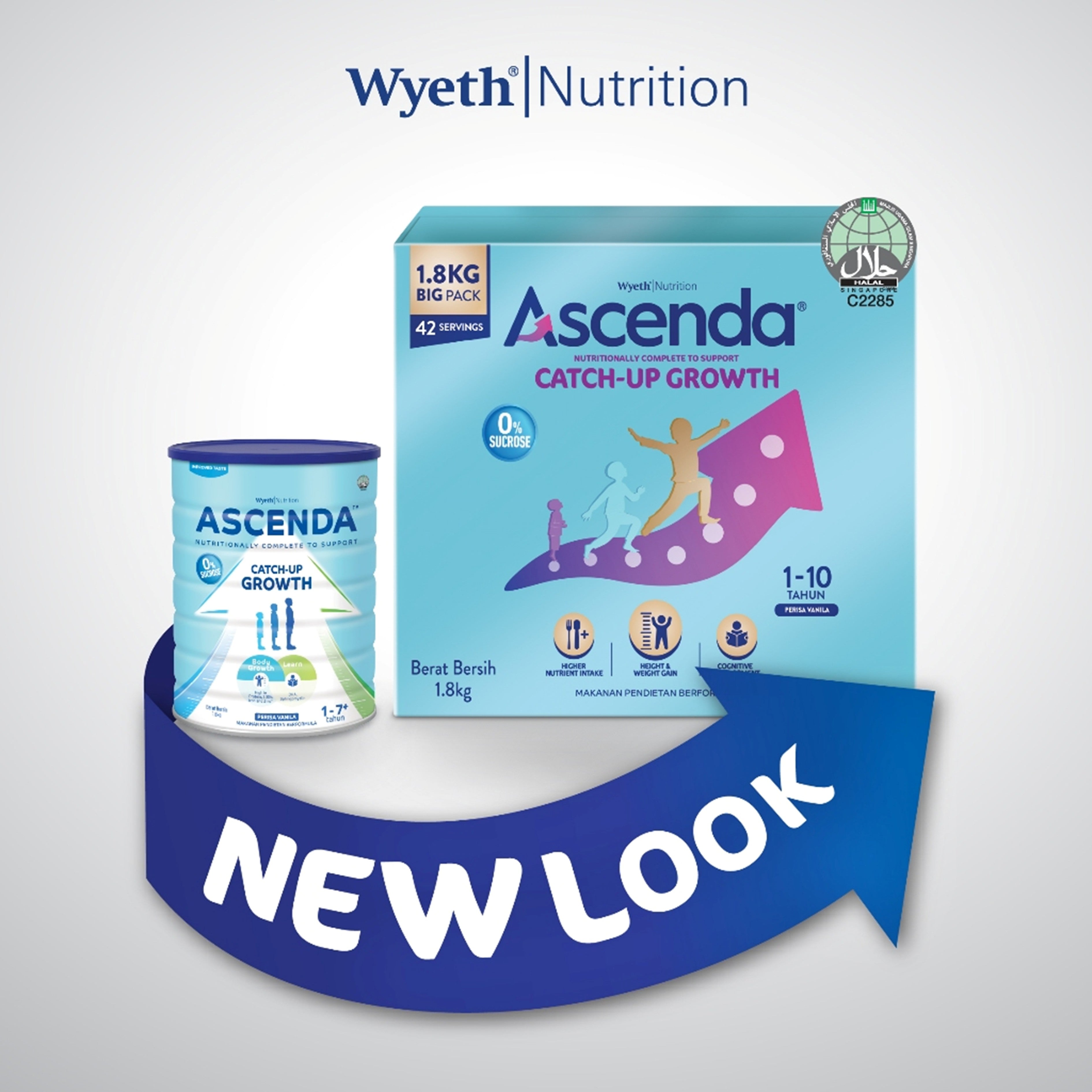 S-26 Ascenda Catch-Up Growth Milk Formula 1.8kg (For Children 1-10 Years)