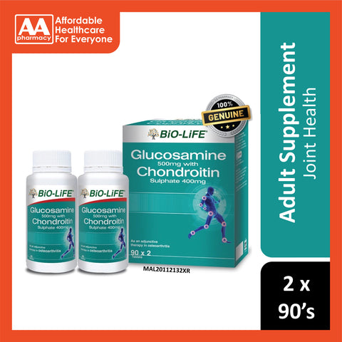 Bio-Life Glucosamine 500mg with Chondroitin Sulphate 400mg Tablet 2x90's