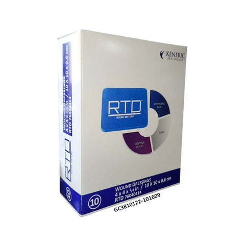 RTD Broad Spectrum Antimicrobial Foam Wound Care Dressing 10x10x0.6cm (REF RTD76040414) - For Wounds with Moderate to Heavy Exudate