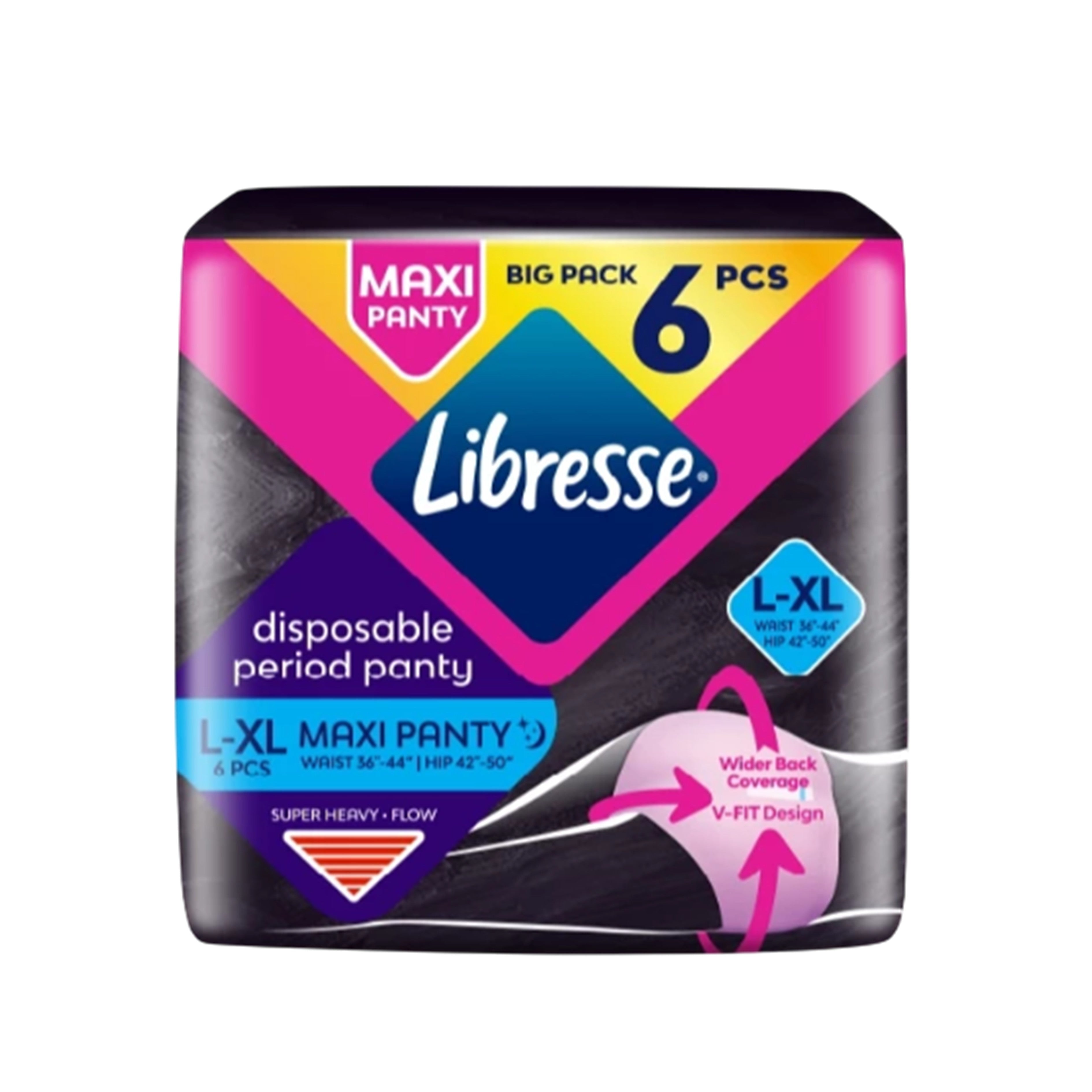 Libresse Maxi Disposable Panties (Size L-XL, Hip 42-50) 6's