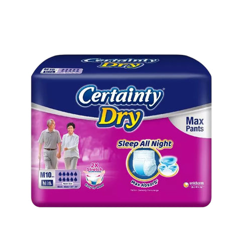 Certainty Dry Adult Max Pants Size M 10's (60-85cm / 23-34 inches)