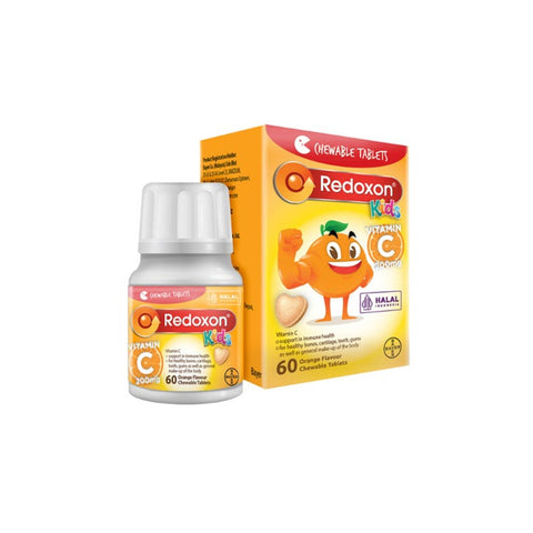 Redoxon Kids Vitamin C 200mg Chewable Tablet 60's (Orange Flavour)