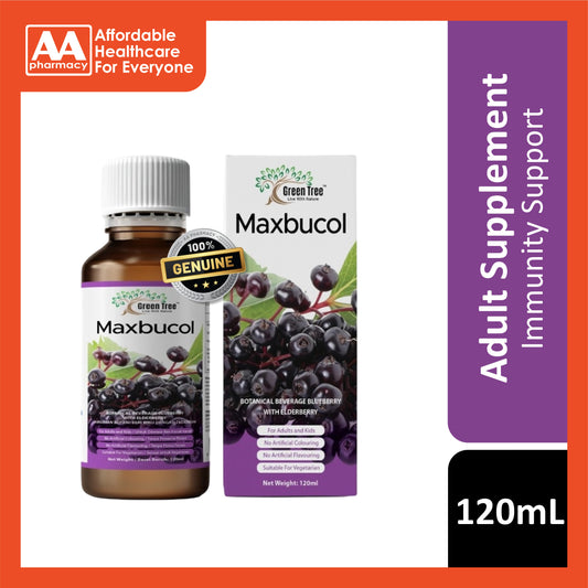Green Tree Maxbucol (Botanical Beverage Blueberry with Elderberry) 120mL