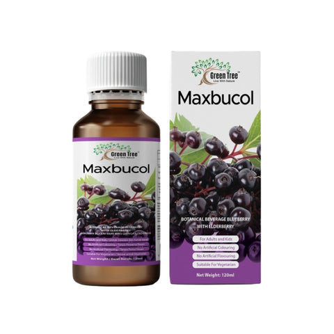 Green Tree Maxbucol (Botanical Beverage Blueberry with Elderberry) 120mL
