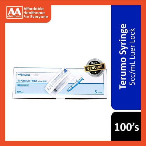 Terumo Syringe 5cc/mL 100's (Luer Lock)