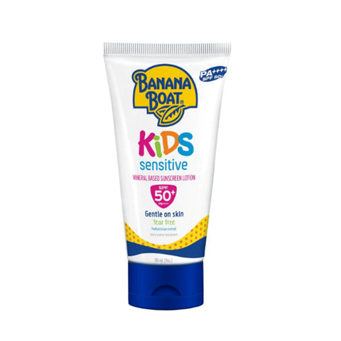 Banana Boat Kids Sensitive Mineral Based Sunscreen Lotion (Tear Free) SPF50+ 90mL