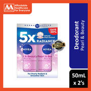 Nivea Pearl and Beauty Shave-less 72H Anti-Perspirant Roll On 50mLx2's [Twinpack]