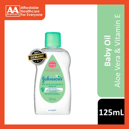 Johnson's Aloe Vera and Vitamin E Baby Oil 125mL