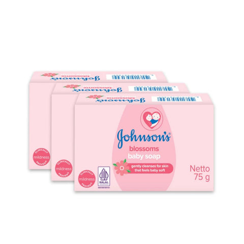 Johnson's Blossoms Baby Soap (Delicate Floral Fragrance) 3x75g
