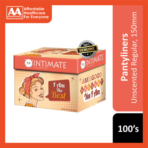 Intimate Pantyliners (Unscented Regular, 150mm) 100's