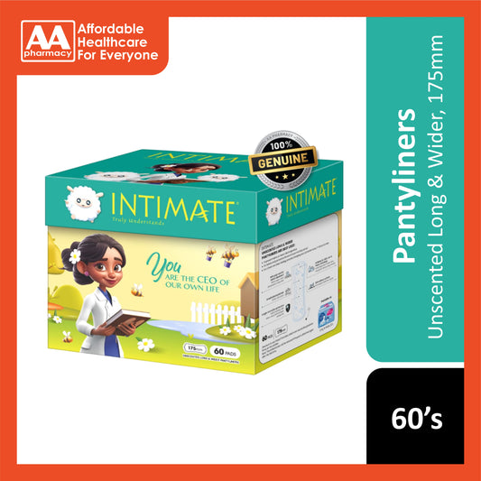 Intimate Pantyliners (Unscented Long and Wider, 175mm) 60's