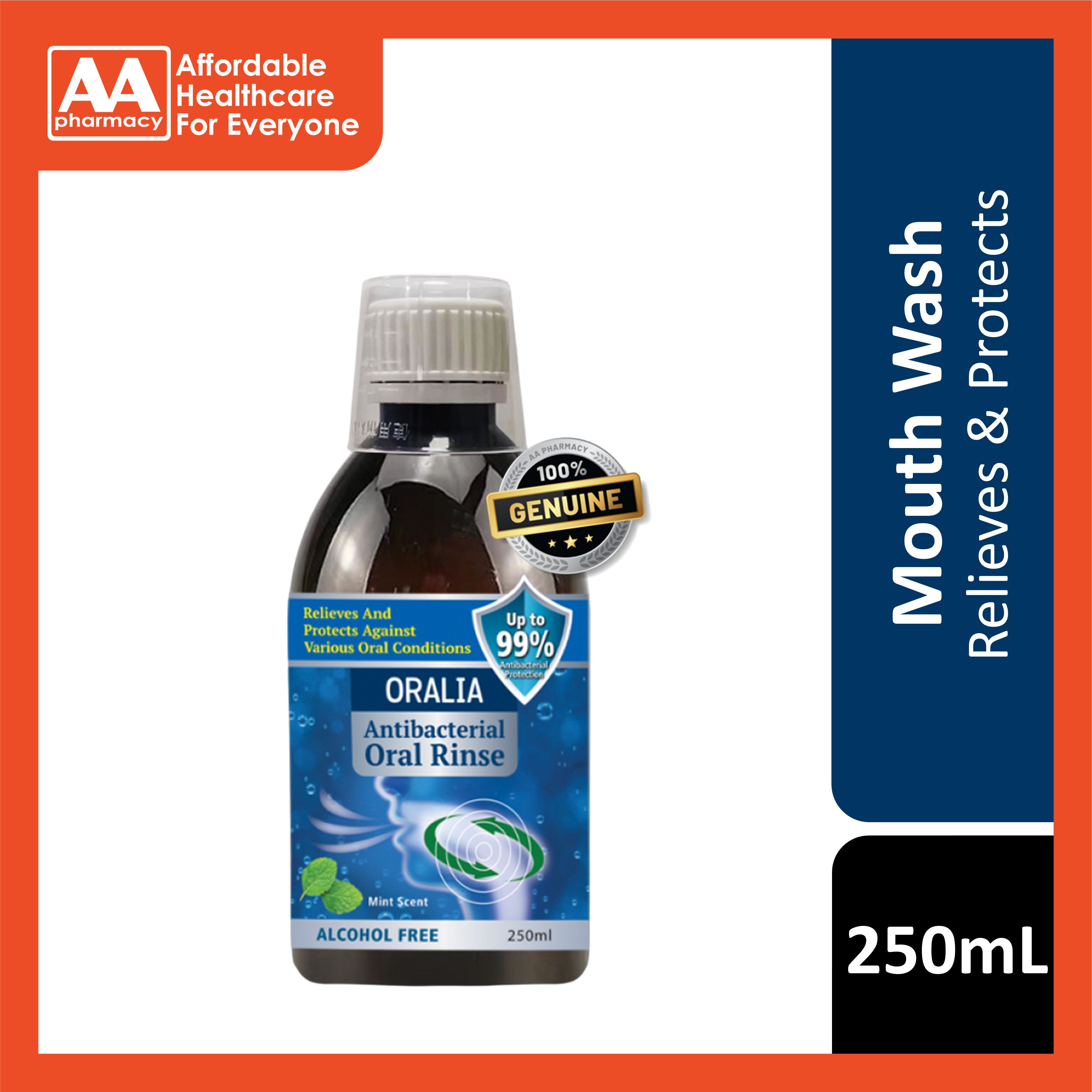 Oralia Antibacterial Oral Rinse 250mL