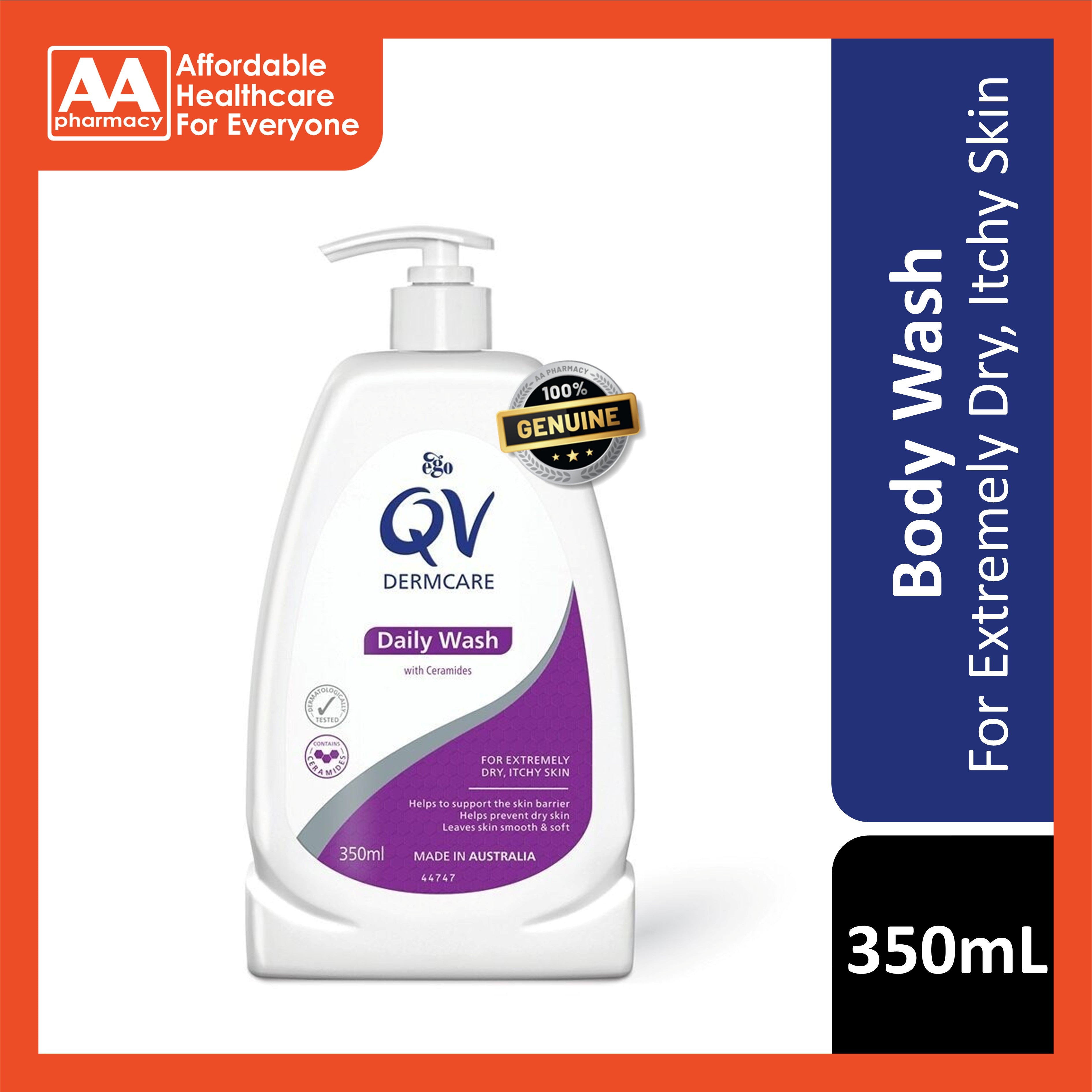 Ego QV DermCare Daily Wash with Ceramides 350mL