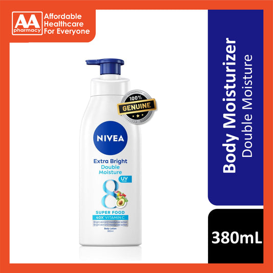 Nivea Body Lotion (Extra Bright, Double Moisture with UV Filter) 380mL