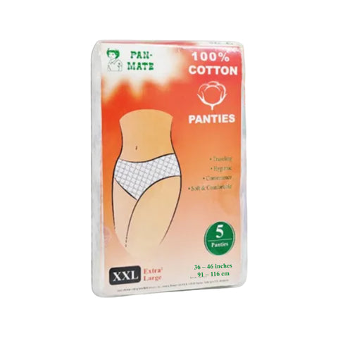 Pan-Mate Cotton Panties Size XXL 5's (91-116cm / 36-46 inches)