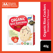Tenten Organic Rice Crackers Strawberry Flavour 40g