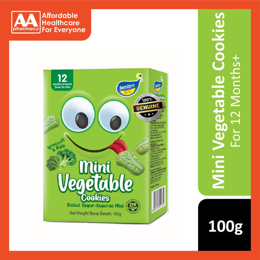 Tenten Mini Vegetable Cookies 100g - For 12 Months+