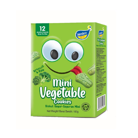 Tenten Mini Vegetable Cookies 100g - For 12 Months+