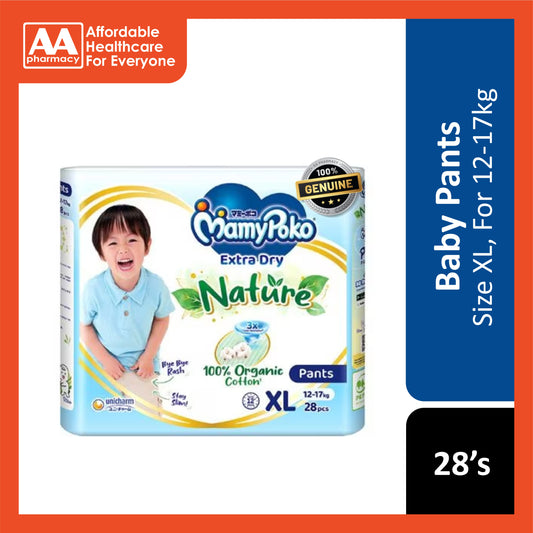 MamyPoko Extra Dry Nature Pants Size XL 28's (12-17kg)