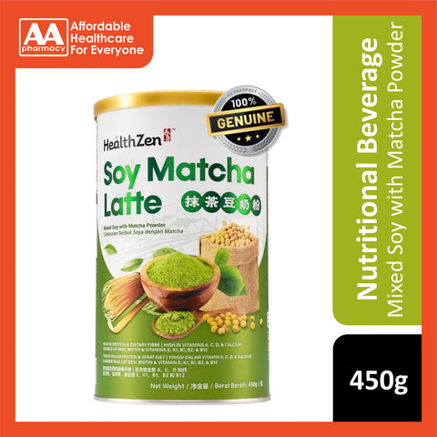 HealthZen Soy Matcha Latte (Mixed Soy with Matcha Powder) 450g