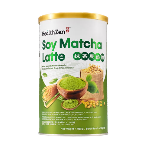 HealthZen Soy Matcha Latte (Mixed Soy with Matcha Powder) 450g