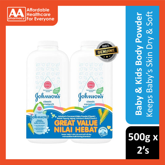 Johnson's Cornstarch Baby Powder (Classic) 500gx2's [Twinpack]