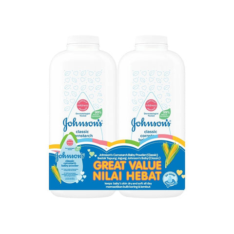 Johnson's Cornstarch Baby Powder (Classic) 500gx2's [Twinpack]