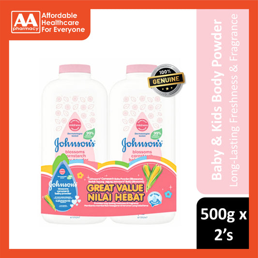 Johnson's Cornstarch Baby Powder (Blossoms) 500gx2's [Twinpack]