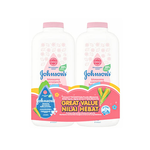 Johnson's Cornstarch Baby Powder (Blossoms) 500gx2's [Twinpack]