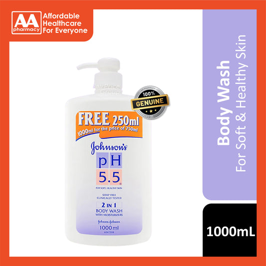 Johnson's pH5.5 2 in 1 Body Wash with Moisturizers 1000mL