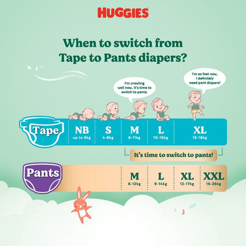 Huggies Air Soft Baby Pants Diapers Size L 36's (For 9-14kg)