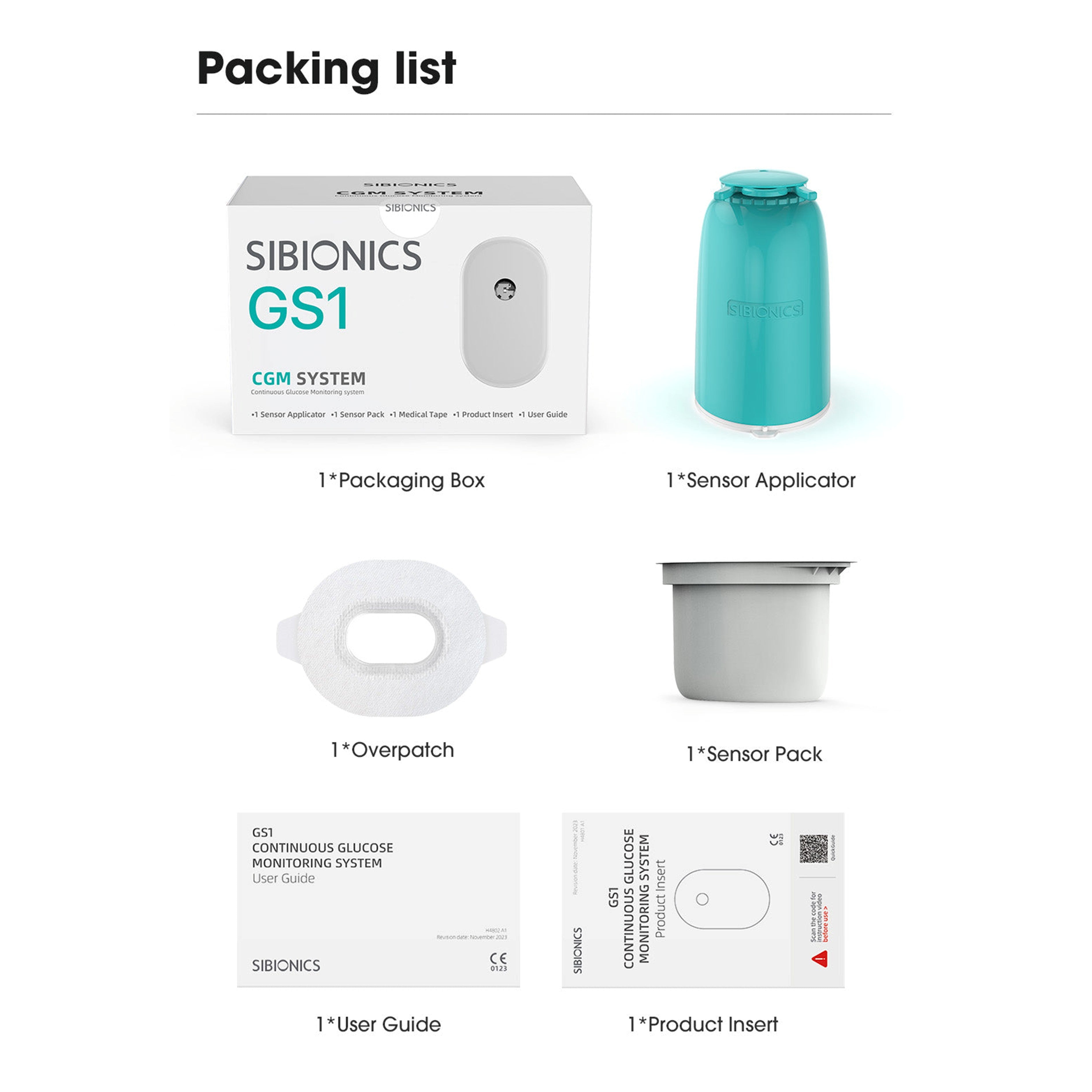 Sibionics GS1 Continuous Glucose Monitoring System 1's