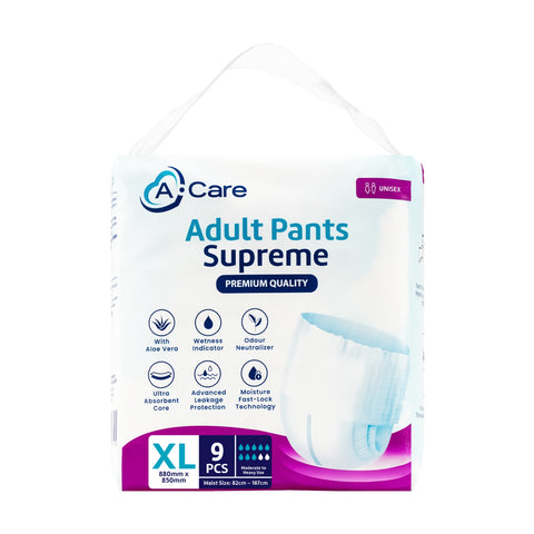 A-Care Supreme Adult Pants Size XL 9's (82-167cm)