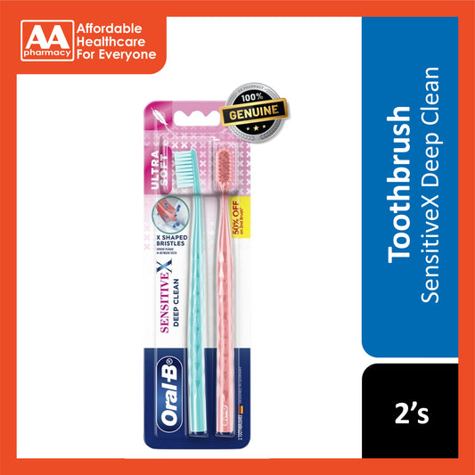 Oral-B Toothbrush (SensitiveX Deep Clean, Ultra Soft) 2's