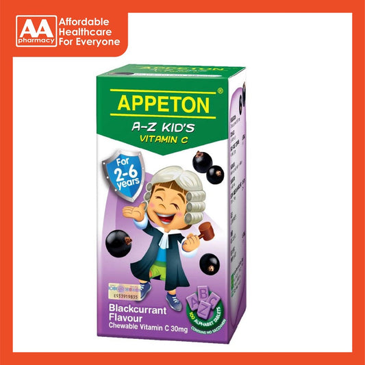 Appeton A-Z Kid's Vitamin C 30mg (Blackcurrant) Chewable Tablet 100's