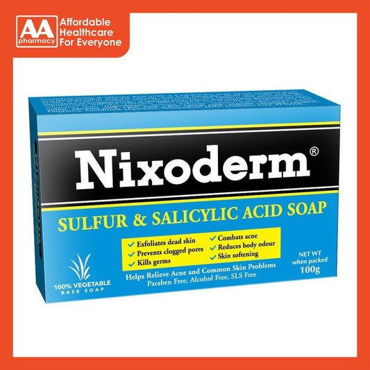 Nixoderm Sulphur & Salicylic Acid Soap Bar 100g