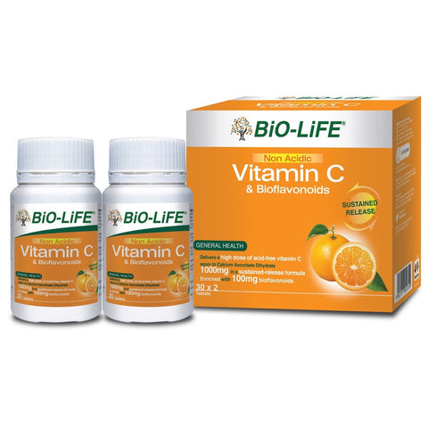 Bio-Life Non Acidic Vitamin C & Bioflavonoids Tablet (2X30's)