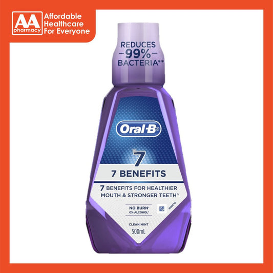 Oral-B 7 Benefits Mouth Wash 2x500mL