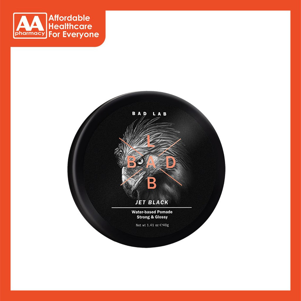 Bad Lab Water-Based Pomade (Jet Black Strong & Glossy) 40g – AA Pharmacy