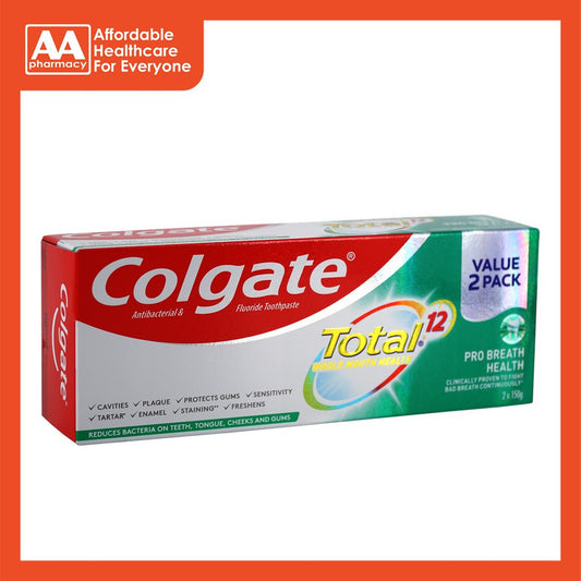 Colgate Total Pro Breath Health Toothpaste 2x150g