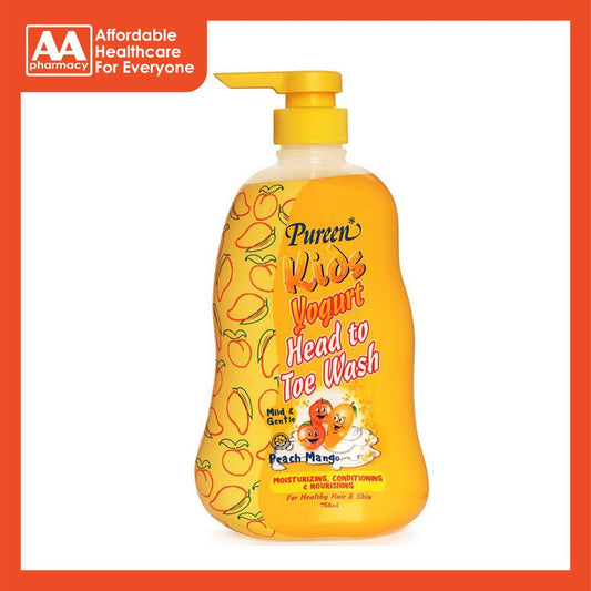 Pureen Kids Yogurt Head To Toe Wash 750mL (Peach Mango)