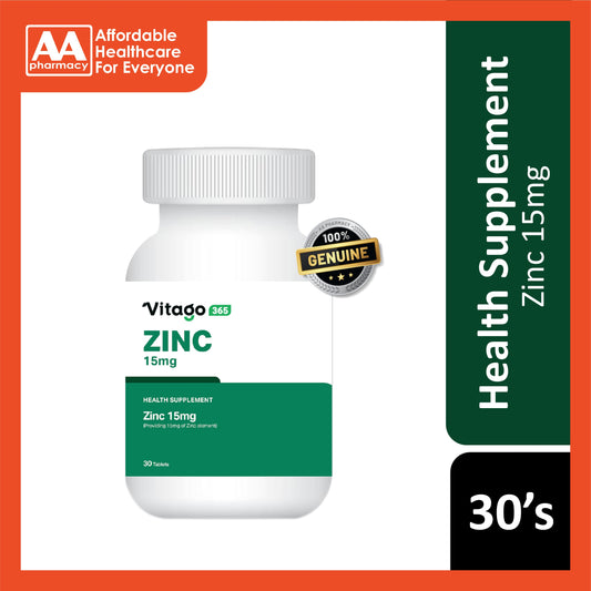 Vitago365 Zinc 15mg Tablet 30's