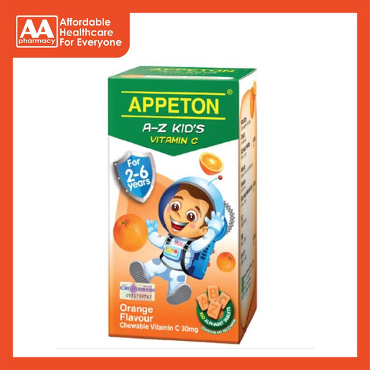 Appeton A-Z Kid's Vitamin C 30mg (Orange) Chewable Tablet 100's