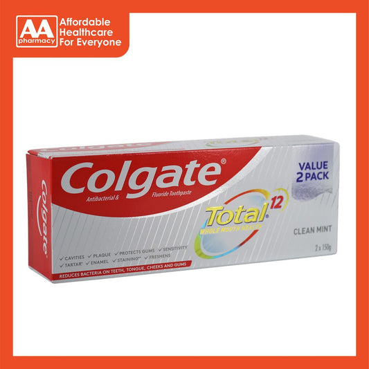 Colgate Total Clean Mint Toothpaste 2x150g