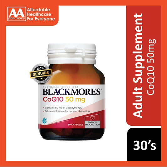 Blackmores Coq10 50mg Capsules (30's) [Halal]