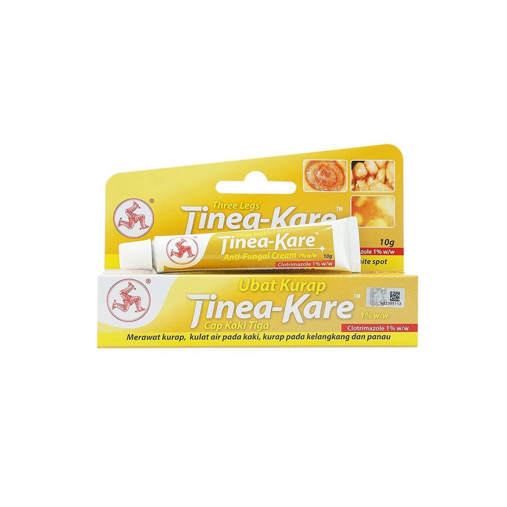 3 Legs Tinea-Kare Antifungal Cream 10g (Clotrimazole 1%)