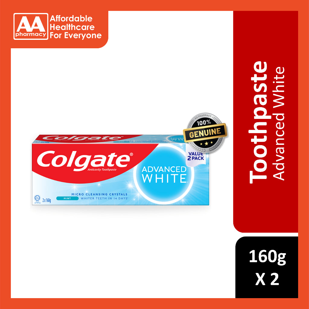 Colgate Advanced White Toothpaste 160gx2 – AA Pharmacy